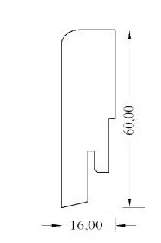 ДЕРЕВЯННЫЙ ПЛИНТУС ДУБ ELECTRIC LIGHT 60x16x2500 мм