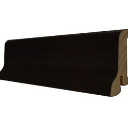 ДЕРЕВЯННЫЙ ПЛИНТУС ДУБ ТЕМНО-КОРИЧНЕВЫЙ ЛАК 60x22x2500 мм
