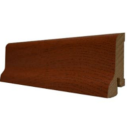 ДЕРЕВЯННЫЙ ПЛИНТУС ДУБ КОНЬЯЧНЫЙ ЛАК 60x22x2500 мм