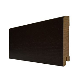 ДЕРЕВЯННЫЙ ПЛИНТУС ДУБ ТЕМНО-КОРИЧНЕВЫЙ ЛАК 95x15x2500 мм